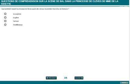 Quiz de compr&eacute;hension dans l'ENT